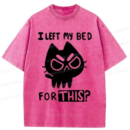 Tokyo-Tiger Dissatisfied Cat Meme Washed T-Shirt