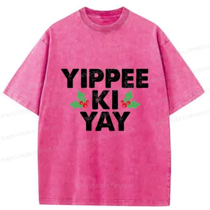 Tokyo-Tiger Christmas Mantra Washed T-Shirt