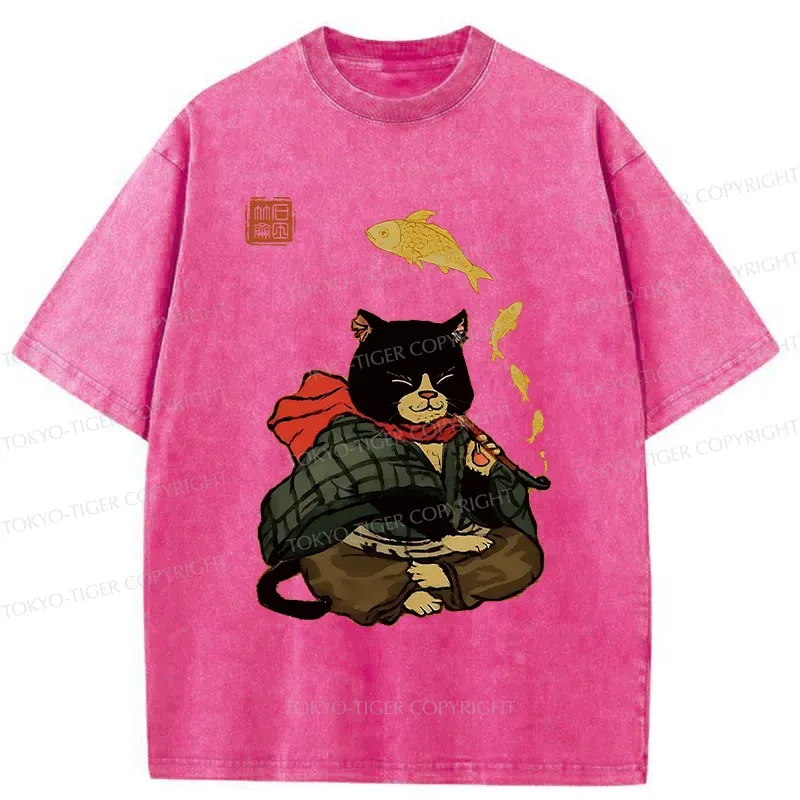 Tokyo-Tiger Smoke Like Fish Washed T-Shirt