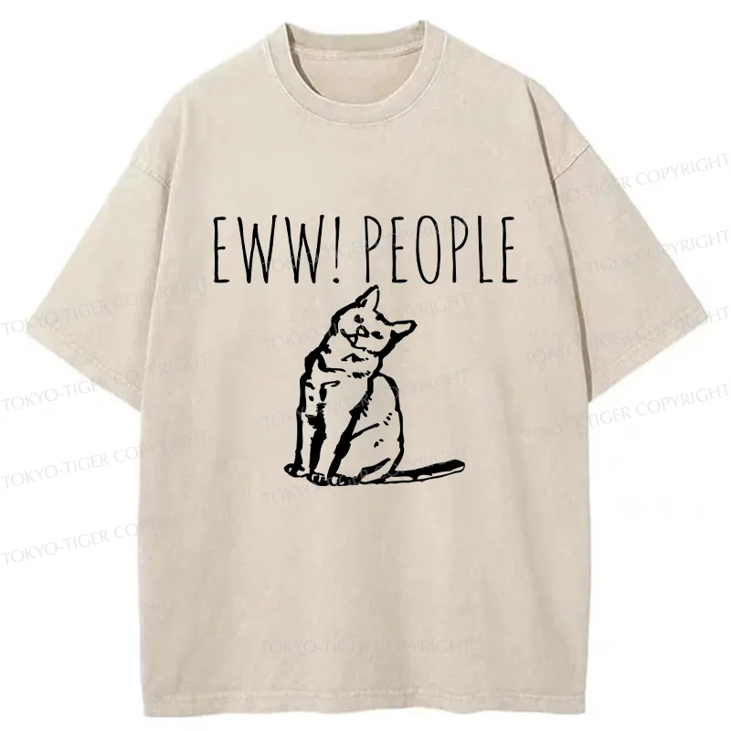 Tokyo-Tiger Cats That Dislike Humans Washed T-Shirt