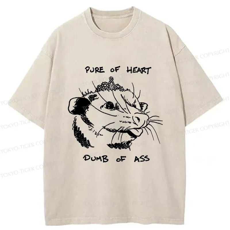 Tokyo-Tiger Contrasting Life Of The Possum Washed T-Shirt Sale