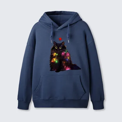 Tokyo-Tiger Christmas Lights Cat Classic Hoodie