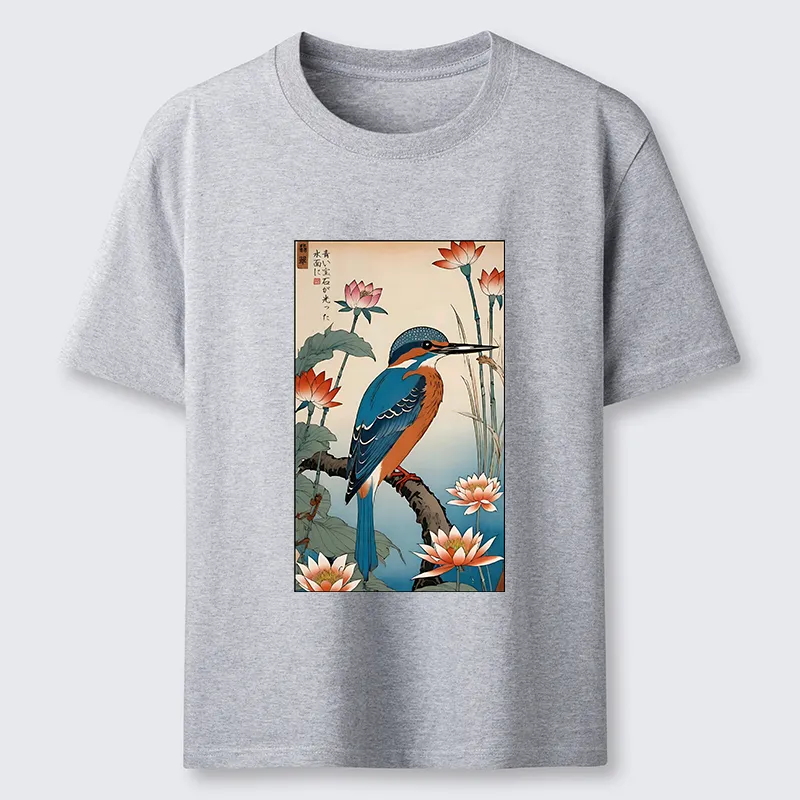 Tokyo-Tiger Ukiyo-e Kingfisher Classic T-Shirt
