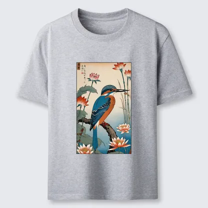 Tokyo-Tiger Ukiyo-e Kingfisher Classic T-Shirt