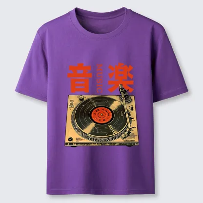 Tokyo-Tiger Retro Music Record Player Classic T-Shirt