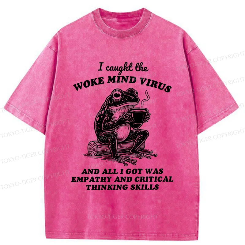 Tokyo-Tiger Awakened Thinking Virus Frog Washed T-Shirt