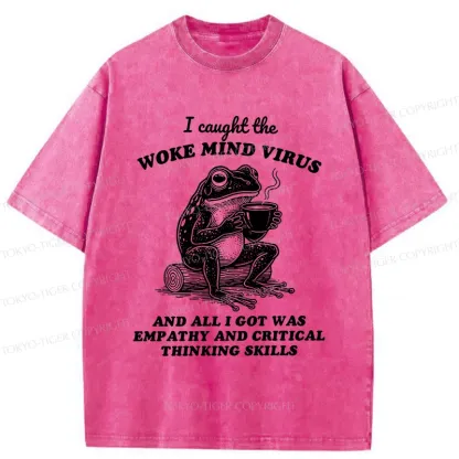 Tokyo-Tiger Awakened Thinking Virus Frog Washed T-Shirt