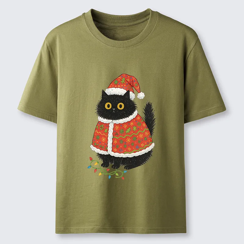 Tokyo-Tiger Cat Wearing Santa Hat Classic T-Shirt