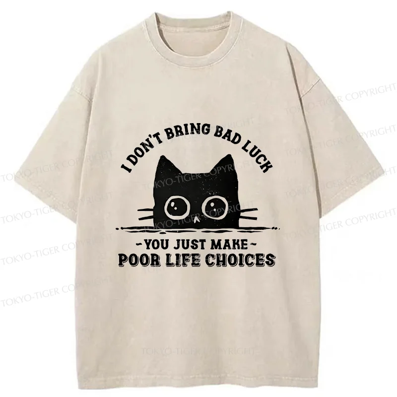 Tokyo-Tiger Black Cats Don't Bring Bad Luck Washed T-Shirt