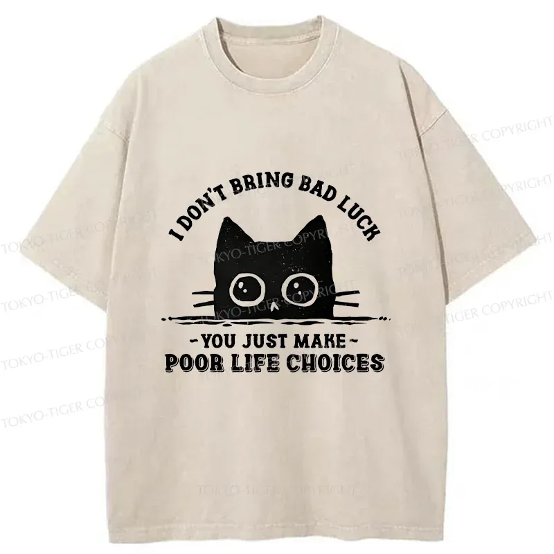 Tokyo-Tiger Black Cats Don't Bring Bad Luck Washed T-Shirt