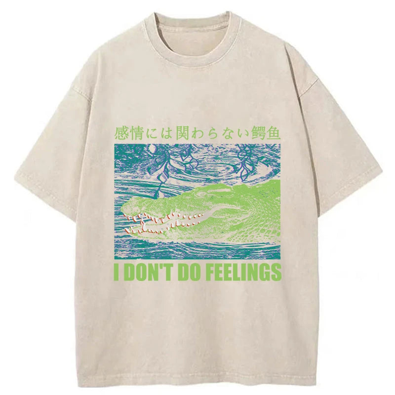 Tokyo-Tiger An Emotionless Crocodile Washed T-Shirt