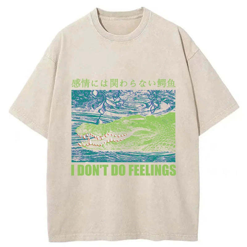 Tokyo-Tiger An Emotionless Crocodile Washed T-Shirt