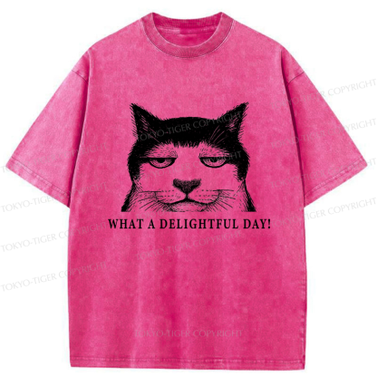 Tokyo-Tiger The World-Weary Cat Washed T-Shirt