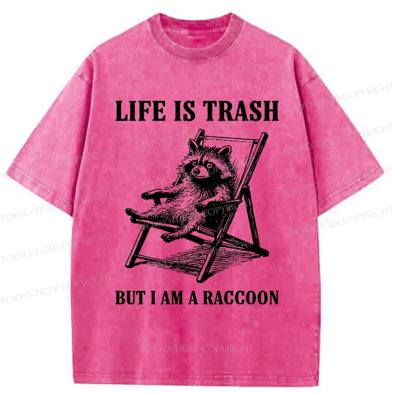 Tokyo-Tiger Raccoons Love Trash Washed T-Shirt
