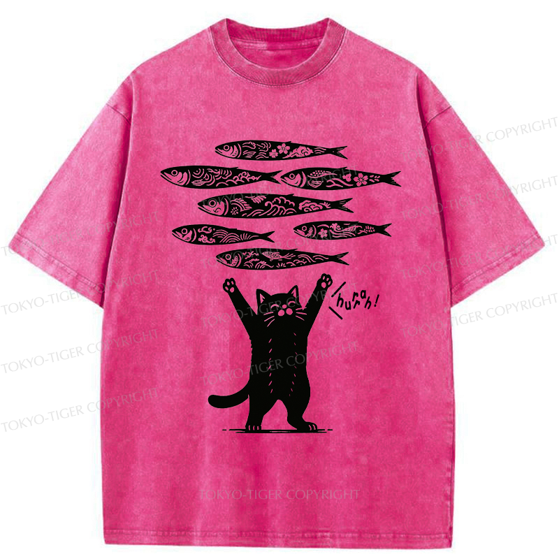 Tokyo-Tiger The Lucky Cat Washed T-Shirt