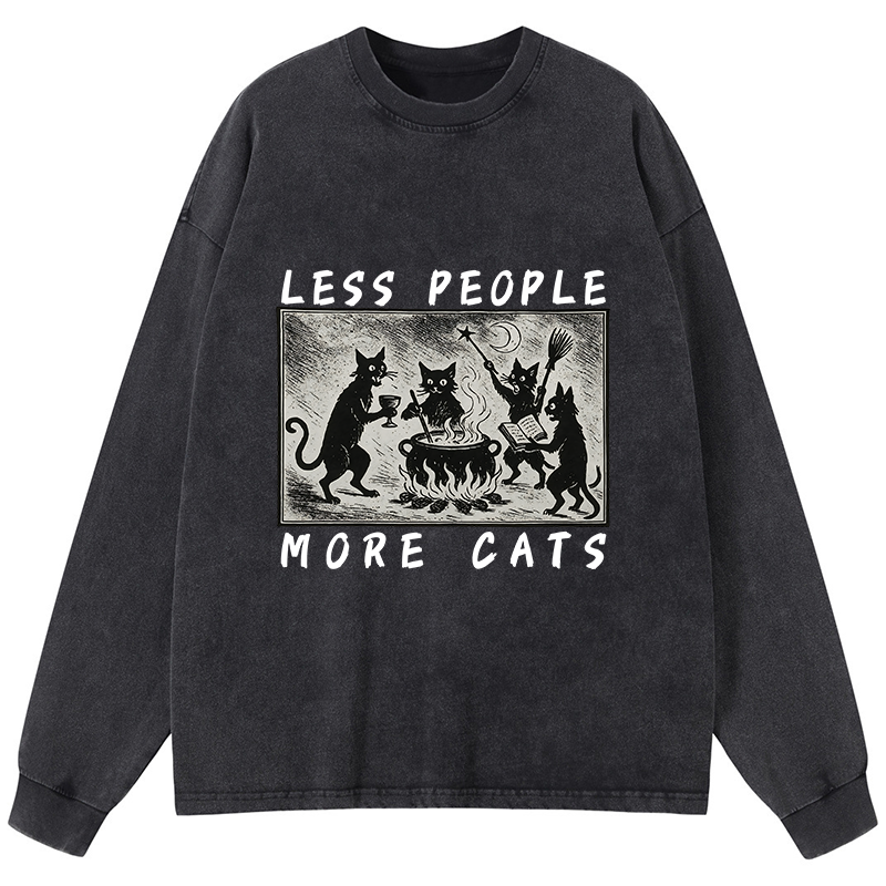 Tokyo-Tiger Cat Sacrifice Ceremony Washed Long Sleeve T-Shirt