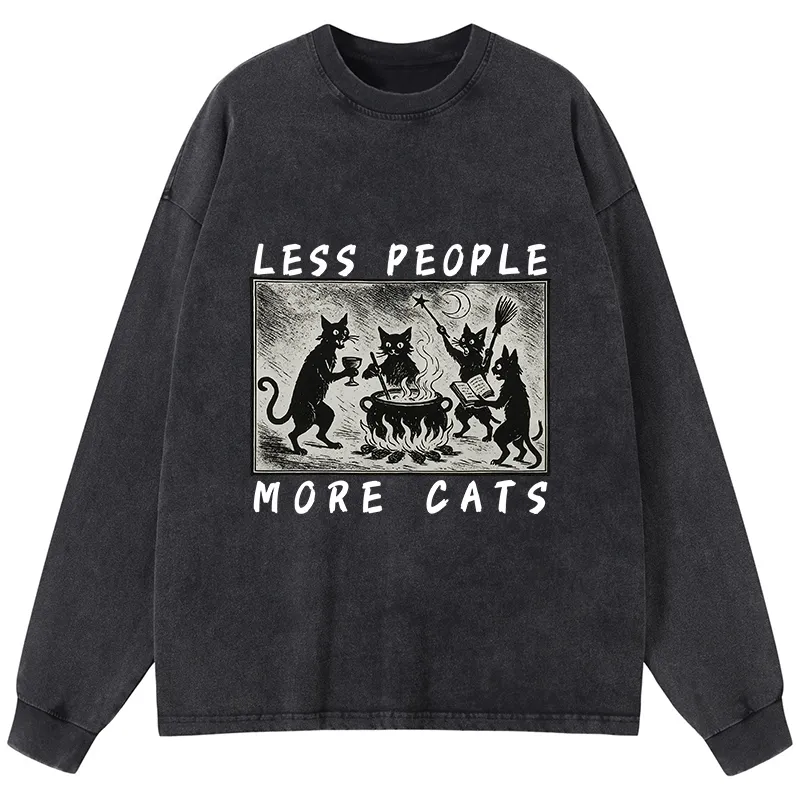 Tokyo-Tiger Cat Sacrifice Ceremony Washed Long Sleeve T-Shirt