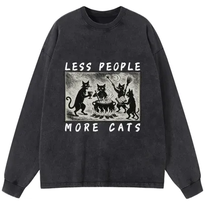 Tokyo-Tiger Cat Sacrifice Ceremony Washed Long Sleeve T-Shirt