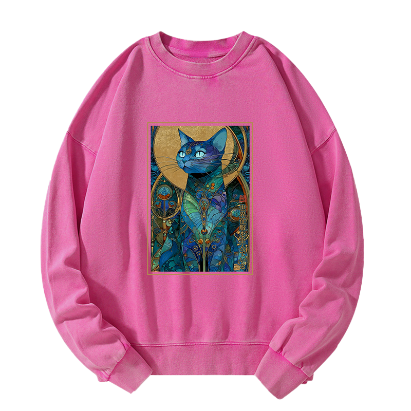 Tokyo-Tiger The Cat’s Plan To Rule Them All Washed Sweatshirt