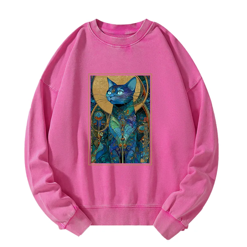 Tokyo-Tiger The Cat’s Plan To Rule Them All Washed Sweatshirt