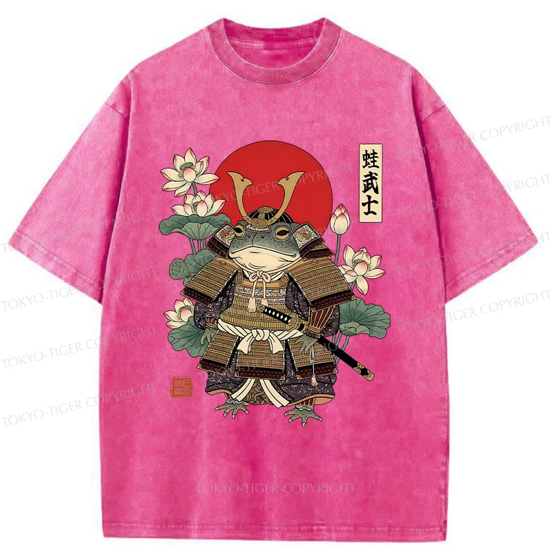 Tokyo-Tiger Traditional Frog Samurai Washed T-Shirt