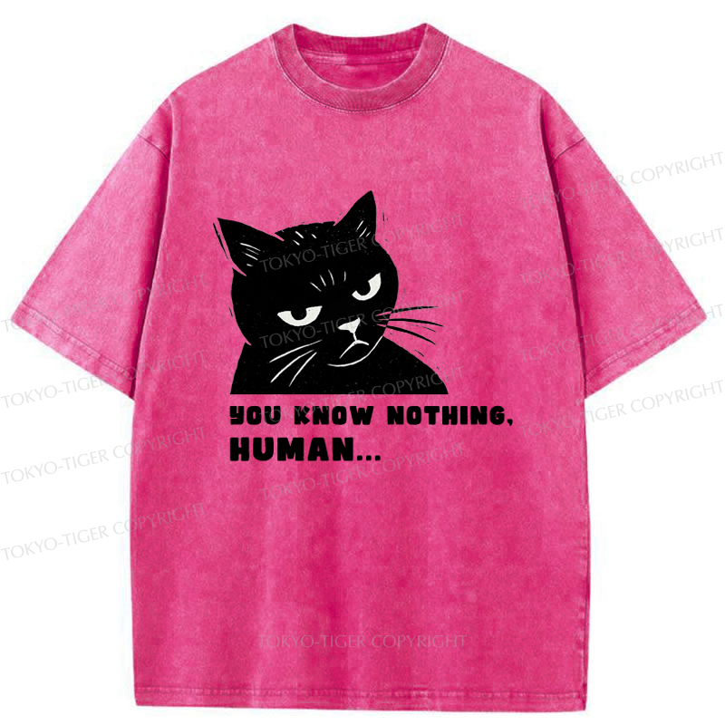 Tokyo-Tiger Cat:You Know Nothing,Human Washed T-Shirt
