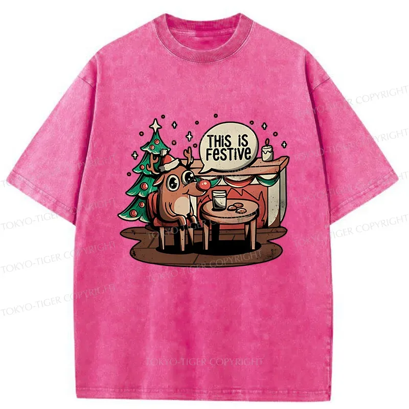 Tokyo-Tiger Rudolph Christmas Eve Washed T-Shirt