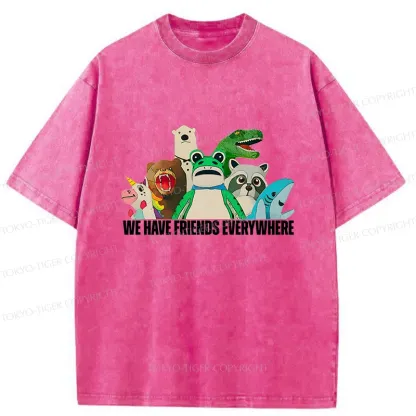 Tokyo-Tiger Frog Doll Costume Washed T-Shirt