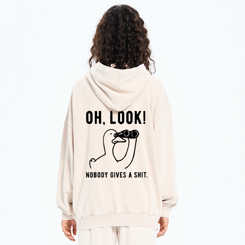 Tokyo-Tiger No One Cares About The Duck Washed Zip Hoodie