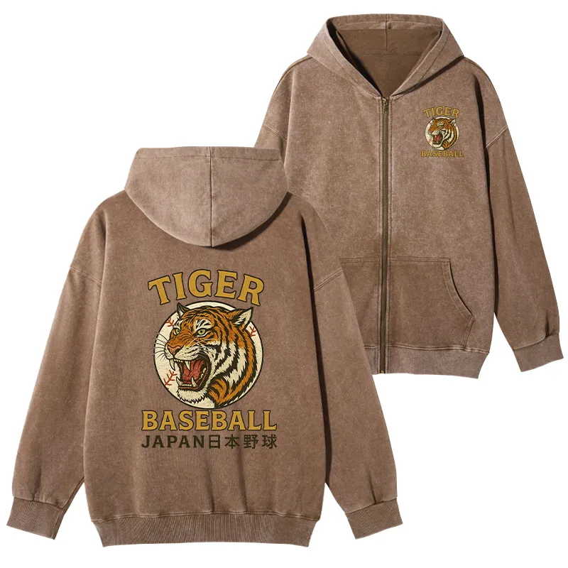 Tokyo-Tiger A Puzzled Cat Holding A Knife Washed Zip Hoodie Sale