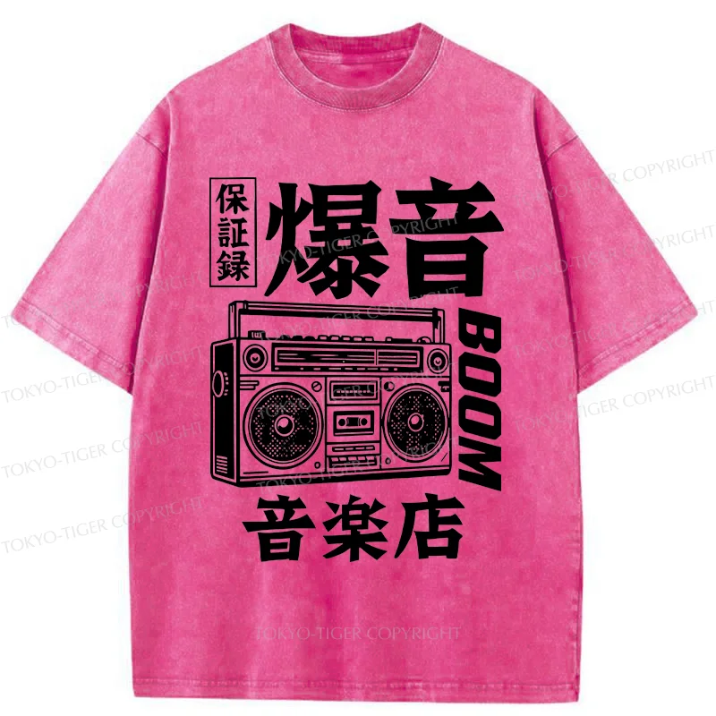 Tokyo-Tiger Retro Radio Washed T-Shirt