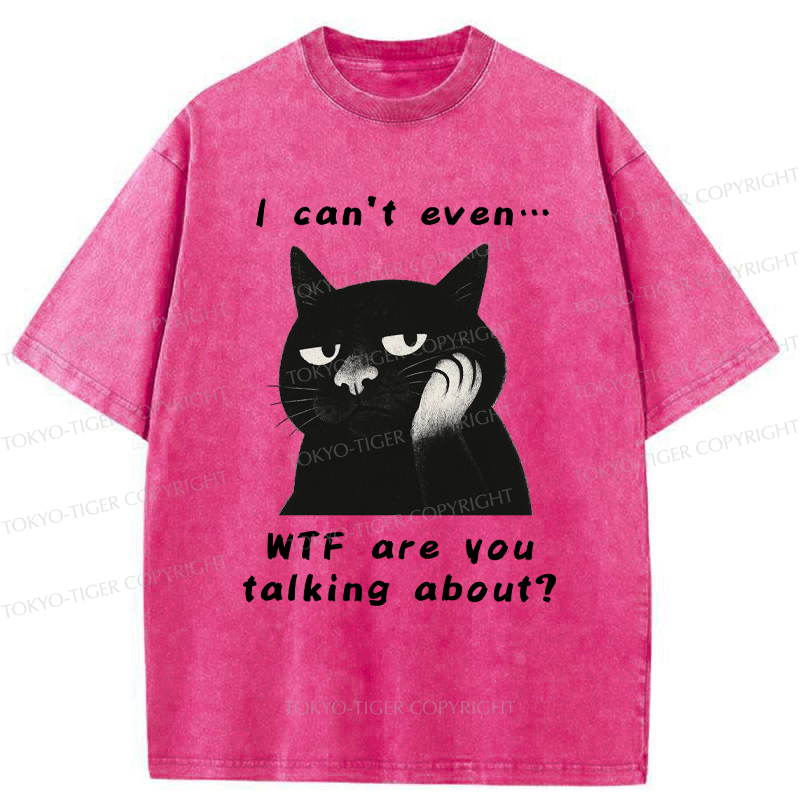 Tokyo-Tiger The Speechless Cat Washed T-Shirt