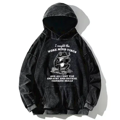 Tokyo-Tiger Awakened Thinking Virus Frog Washed Hoodie