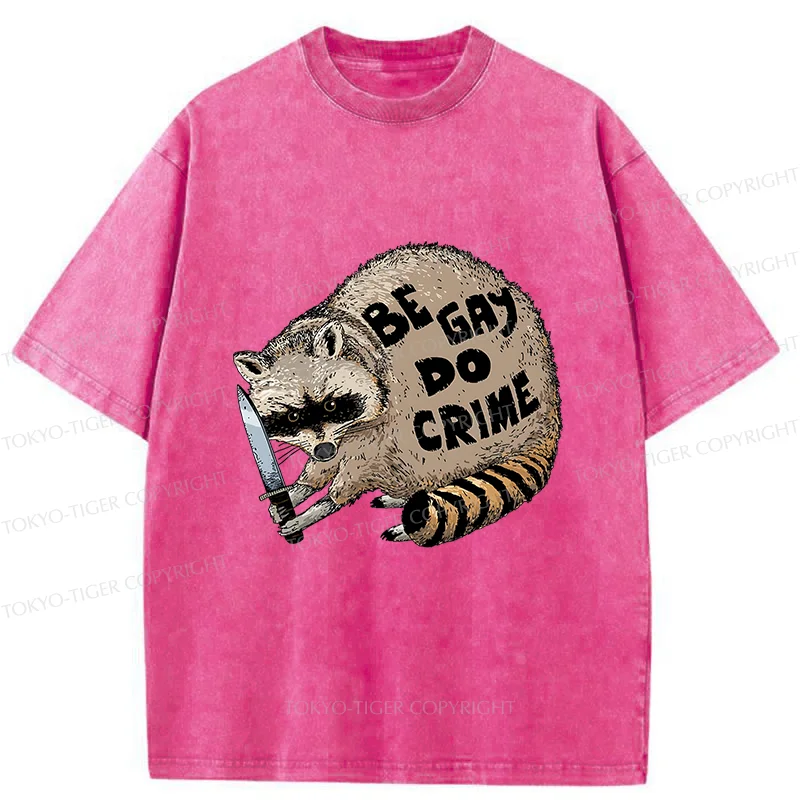 Tokyo-Tiger Criminal Raccoon Washed T-Shirt
