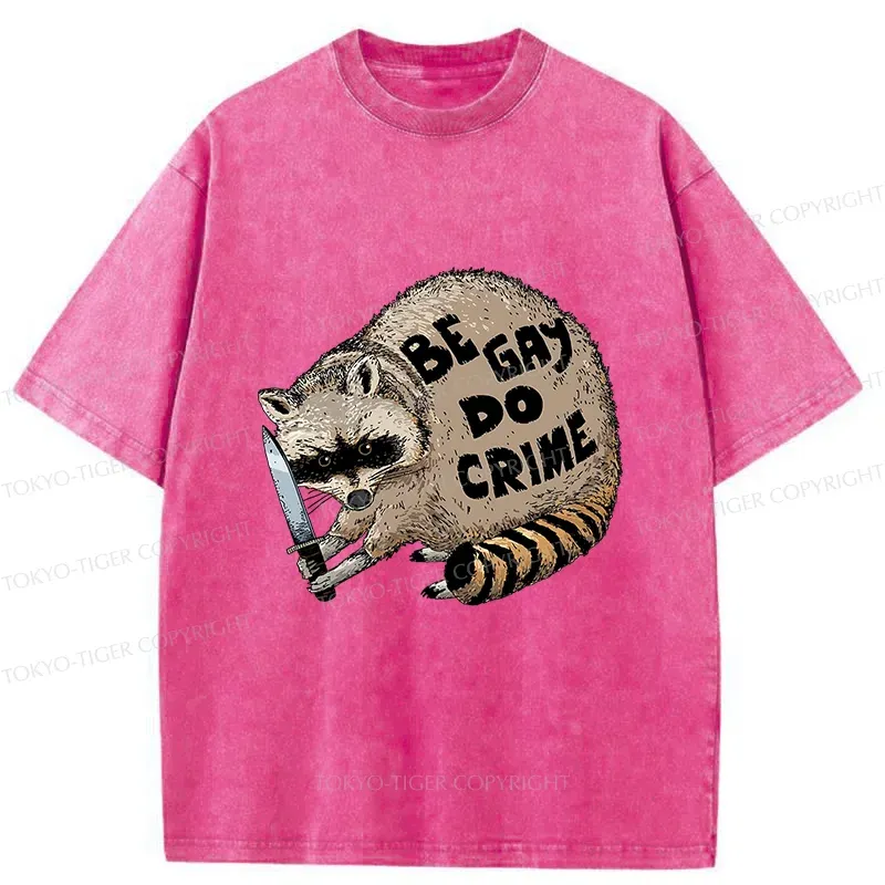 Tokyo-Tiger Criminal Raccoon Washed T-Shirt Sale
