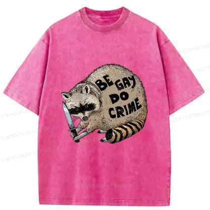 Tokyo-Tiger Criminal Raccoon Washed T-Shirt