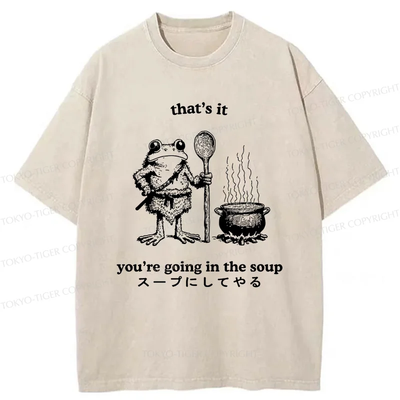 Tokyo-Tiger Fool 're Going In The Soup Washed T-Shirt