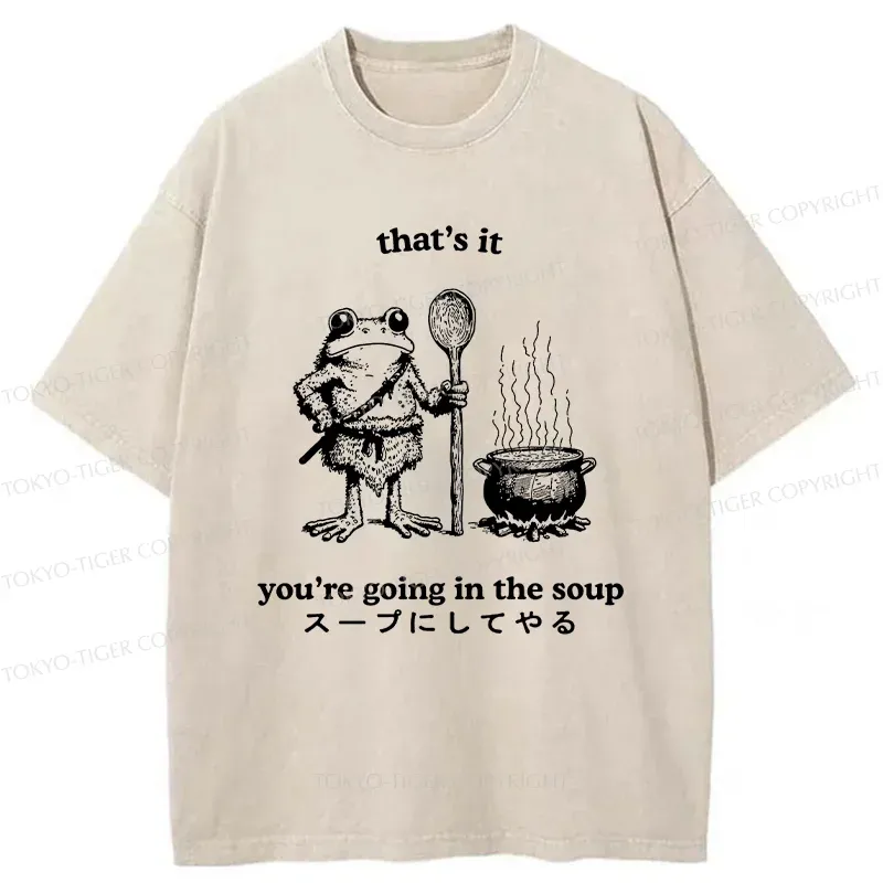 Tokyo-Tiger Fool 're Going In The Soup Washed T-Shirt