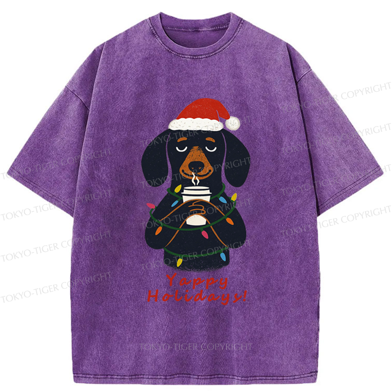 Tokyo-Tiger Yappy Holidays Washed T-Shirt