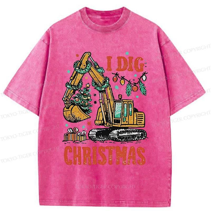 Tokyo-Tiger I Dig Christmas Washed T-Shirt