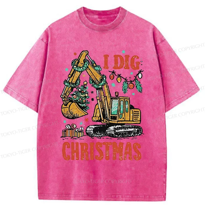 Tokyo-Tiger I Dig Christmas Washed T-Shirt