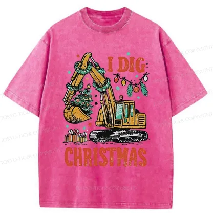 Tokyo-Tiger I Dig Christmas Washed T-Shirt