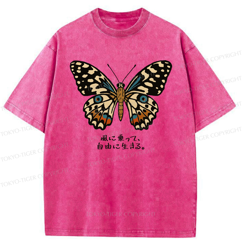 Tokyo-Tiger The Vintage Butterfly Washed T-Shirt