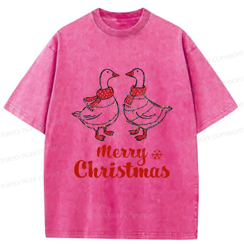 Tokyo-Tiger Christmas Goose Washed T-Shirt