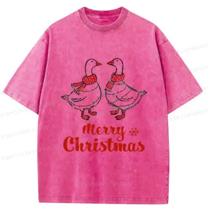 Tokyo-Tiger Christmas Goose Washed T-Shirt