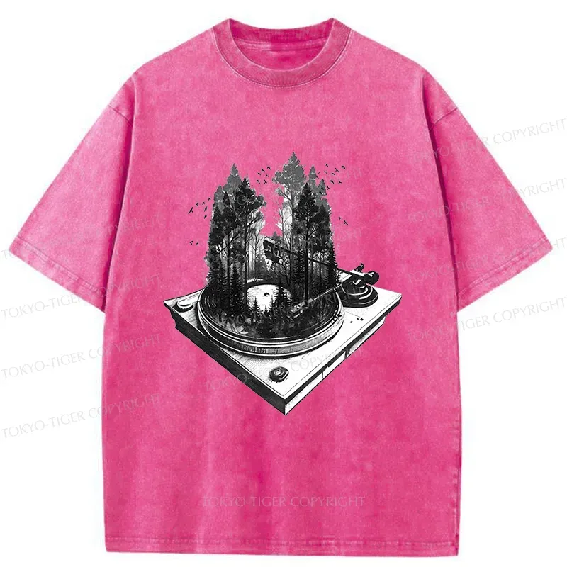 Tokyo-Tiger Music Forest Washed T-Shirt