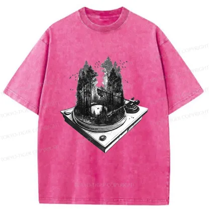 Tokyo-Tiger Music Forest Washed T-Shirt