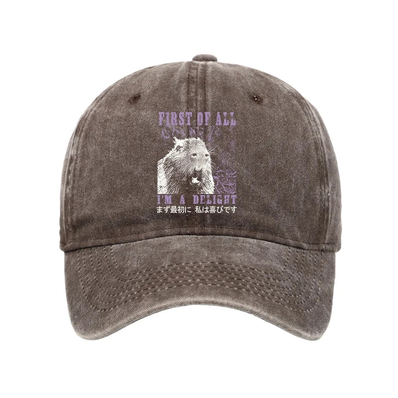 Tokyo-Tiger First Of All I'm A Delight Washed Cap