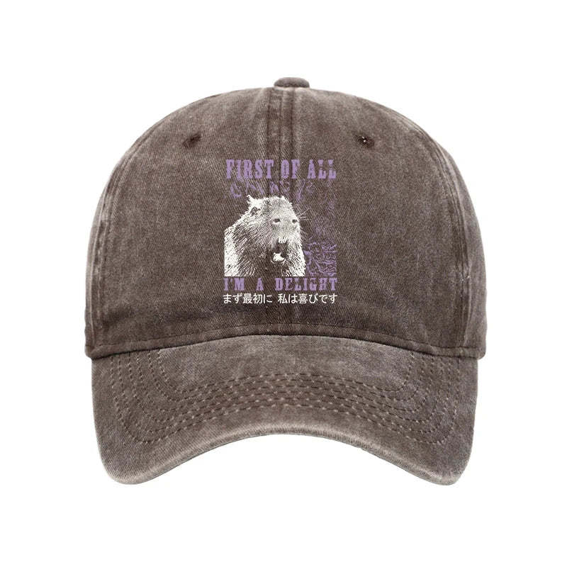 Tokyo-Tiger First Of All I'm A Delight Washed Cap