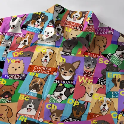 Tokyo-Tiger Funny Dog Elements Button-up Shirt